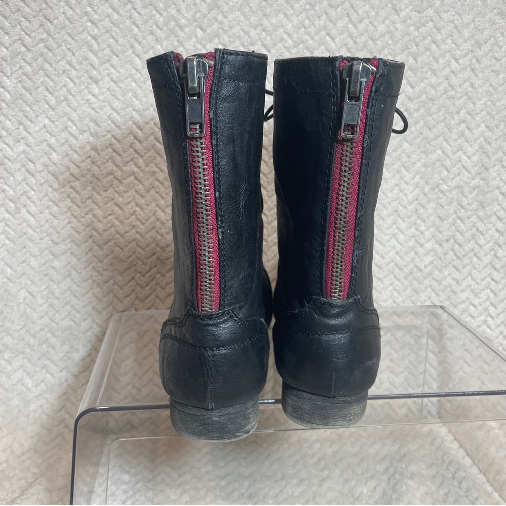 Madden Girl Black Lace-up‎ Combat Grunge Boots size 11 - Picture 3 of 11